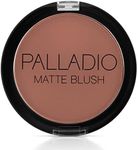 Palladio Matte Blush, Brushes onto Cheeks Smoothly, Soft Matte Look and Even Finish, Flawless Velvety Coverage, Effortless Blending Makeup, Flatters the Face, Convenient Compact, Poised