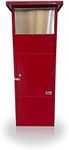 Large Red+ Stainless Letter Post Mail Box Letterbox tall Parcel Drop Box