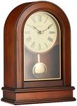 Bulova B7467 Hardwick Clock, Table top, Walnut Brown