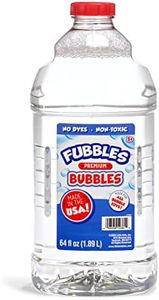 Little Kids Bubbles by Fubbles| Made in The USA |64oz Non Toxic Bubble Solution |Bubble Refill for Bubble Machines and Toys, Clear,12381