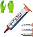 Max Force Roach Killer - Select - German Roach Killer with Premium Chemical Resistant USA-Supply Gloves- 4 Tubes×30g | USA Supply Pest Identification Card