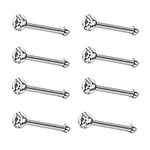 JewelrieShop 40pcs Nose Studs Stain