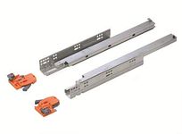 Soft Close Undermounting Drawer Runner Full Extension Runners /3D Slides(1 Pair - 450mm)