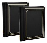 2 x Arpan Large Deluxe Self Adhesive Photo Album Totaling 80/Sheet 160/Sides - Black