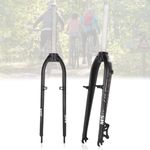 DFNBVDRR 26" 27.5" MTB Rigid Fork 1-1/8" Threadless Straight Tube Disc/V Brake QR 9X100mm Ultralight Aluminum Alloy Mountain Bike Hard Front Fork (Color : Gray white, Size : 26/27.5in)