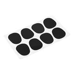 8 Piece Mouthpiece Patch, 0.8/0.5/0.3mm Thickness Pad for Soprano Alto Tenor Saxophone Sax Clarinet (Black-0.5mm Thick-Large Oval)