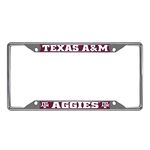 FANMATS 14895 NCAA Texas A&M University Aggies Chrome License Plate Frame