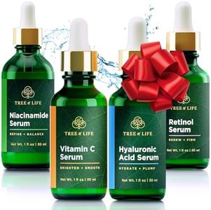 Tree of Life Advanced Regimen - 4ct x 1 Fl Oz - Niacinamide Serum (Refine) + Vitamin C Serum (Brightens) + Retinol Serum (Smooths) + Hyaluronic Acid Serum (Hydrates) - Face Serums - Skin Care Set