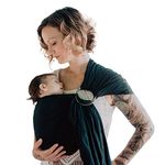 Nalakai Luxury Ring Sling Baby Carrier Â– Extra-Soft Bamboo And Linen Fabric-Lightweight Wrap-For Newborns,Infants And Toddlers-Perfect Baby Shower Gift-Nursing Cover(Midnight Black)