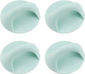 Oicia Exquisite Door Handle 6 Pcs Self-Stick Instant Cabinet Drawer Handle Helper Auxiliary Door Window Stick Knob Size 6.5 CM (Blue - 4)