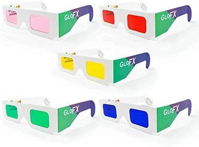 GloFX Color Therapy Paper Glasses - 5 Pack - Chakra Glasses Chromatherapy Glasses Light Therapy