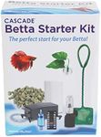 PENN-PLAX Cascade Betta Fish Starter Kit – Includes Air Pump, Airline Tubing, Sponge Filter, and Thermometer – Flow Rate of 1.2 L/Min – 9 Pieces