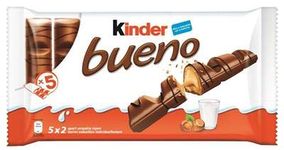 Kinder Bueno Milk & Hazelnut Chocolate Bar (5X2X21.5G=215 Gm)