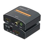 HDMI Audio Extractor Splitter 4K HDMI to HDMI Audio Converter+Coaxial+Optical Toslink SPDIF+3.5mm Stereo Analog Audio,HDMI Audio Adapter compatible for PS4/5,Fire TV,Xbox,,Blu-Ray Player and More