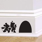 Smart Mouse Decals Mouse Hole Decal Mouse Hole Wall Decals Mouse Hole Wall Sticker Mickey Mouse Decals Disney Decals for Wall [9.5" x 4.5"] inches