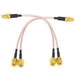 YILIANDUO SMA Splitter Extension Cable SMA Female to DuaL SMA Male Straight Y-type Splitter Combiner Pigtail Cable RG316 15CM/ 5.9 inch for WiFi Router Antenna Gateway Modem Pack of 2