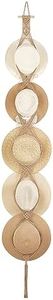 Dahey Macrame Hat Hangers Hat Rack for Wall Cowboy Hat Organizer Hanging Display Hand Weaving Bobo Hat Holder Western Decor for Wide Brim Hats Bowler Fedora Hats, 5 Hat Style Brown