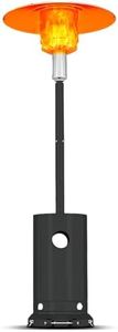 GarveeLife 48,000 Btu Patio Heater, Glass Tube Propane Patio Heater With Wheels and Cover, Outdoor Propane Heaters for Backyard, Garden, Patio, Porch and Pool