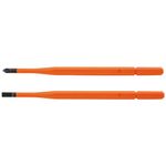 Klein Tools 13156 Insulated Screwdriver Blades, Interchangeable Single-End Replacement Blades for Klein Insulated Screwdrivers, 2-Pack