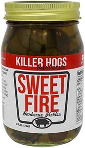 Killer Hogs Sweet Fire Pickles | Always Crisp Pickles with Sweet and Spicy Heat | Great with BBQs, Grilling, and Everday Meals | 16 oz