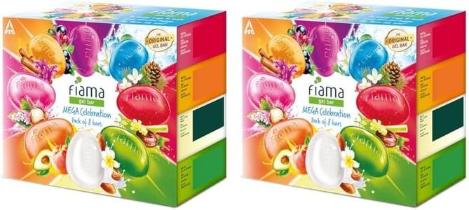 Fiama Gel Bathing Bar Mega Celebration Pack, With 8 Unique Gel Bars & Skin Conditioners For Moisturized Skin, 125g Soap (Pack Of 16)