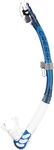 Cressi Unisex-Adult, Alpha Ultra Dry Snorkel Ideal for Snorkelling Apnea and Diving, Blue/Light Blue, One Size