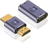 Duttek 8K HDMI2.1 Adapter, 48Gbps UHD HDMI Male to Male Adapter and HDMI Female to Femlae Coupler Adapter Connector Supports 8K@60Hz Video for DVD,TV, Monitors (2 Pack)