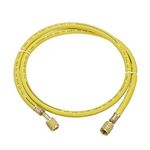 uxcell Charging Hose Tube, 1/4 SAE to 0.43 SAE Thread 3.94Ft Length 600PSI Tube, for Home Air Conditioner Refrigeration Maintenance, Yellow