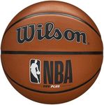 Wilson Basketball, NBA DRV Plus Model, Outdoor, Rubber, Size: 7, Brown