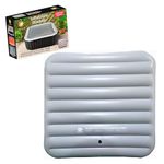 6 Person Square Inflatable Spa Cover 140 x 140cm for Hot Tubs up to 145cm – Energy Saving Hot Tub Lid with Foldable Protective Rain Overflow Cover, Insulated Thermal Square Bladder