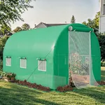 YITAHOME 10x7x7FT Greenhouses Large Heavy Duty Walk-in Green House Tunnel Green Houses Outdoor Portable Plant Gardening Upgraded Galvanized Steel Frame Zipper Doors 5 Crossbars Garden