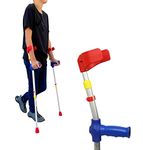 PEPE - Forearm Crutches for Kids, (x2 units), Colored Aluminum Crutches, Children Crutches Adjustable, Youth Crutches, Pediatric Crutches Kids, Small Crutches - Made in Europe