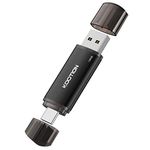 128 GB USB Type-C Flash Drive, KOOTION 2-in-1 Dual Flash Drive USB A and USB C OTG Flash Drive for Android Smartphone Tablet Computer Laptop (Black)