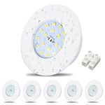 Allesgute 6X LED Downlights Ultra Slim Recessed Lights 5W Spotlights IP44 Down Lights White Kitchen Bathroom Ceiling Spot Light Cool White 240V