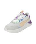 Puma Womens Runtamed Platform Silver Mist-Cashew-White-Ultraviolet-Blue Skies Sneaker - 5 UK (39232411)