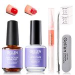 Gellen Gel Nail Polish Remover Kit - Nail Polish Remover Latex Tape Kit for Nails, Soak off Gel Polish Remover Quickly & Easily Remove Gel Polish within 3~5 Minutes Gel Polish Remover 15ml