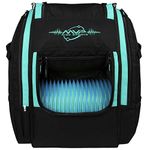 MVP Disc Sports Voyager Backpack Disc Golf Bag - Black w/ Teal