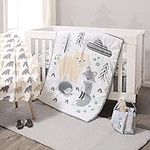 The Peanutshell Woodscape Crib Bedding Set - 5 Pieces - Crib Comforter, Blanket, 2 Sheets, Crib Skirt