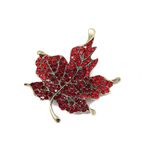 Thanksgiving Maple Leaf Brooch Pin for Women Fall Colorful Rhinestone Maple Leaf Brooch Pin Party Wedding Thanksgiving Jewelry Accessory Gifts, Large, Metal, no gemstone