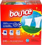 Bounce Dryer Sheets 320 count (2 x 160 ct) Laundry Fabric Softener, Outdoor Fresh Scent