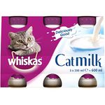 Whiskas Cat Milk 15 x 200 ml bottles, Complementary Cat Food for Kittens over aged 6 weeks