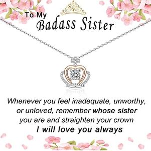 VOSAP Gifts for Daughter Granddaughter Niece Sister, Sterling Silver Crown Jewellery Present from Mum Grandparents Auntie Sister, Cute Christmas Birthday Gifts for Women Girl, Cubic Zirconia