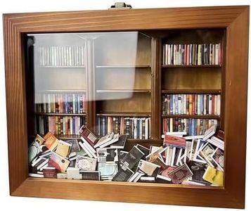 Anxiety Bookshelf,Contains 200 Pcs Mini Books with Spines,9.8 X 7.8 X 2.6 Inches,Mini Bookshelf for Shake Away Your Anxiety,Anxiety Bookshelf Mini Books,Home Living Room Office Decoration