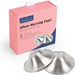 Boboduck Handmade 999 Silver Nipple Shields, Essential Shields for Breastfeeding, Breast Pain Relief Silver Cups for Nursing Newborns, Silver Nipple Guards and Pads (Large)