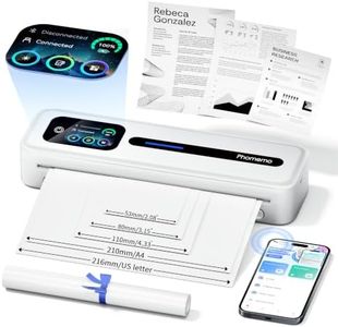 Phomemo Upgraded Portable Printer with Touchscreen, M832D Bluetooth Wireless Thermal Inkless Printer, Supports 8.5"x11" US Letter & A4, Compatible with iOS, Android, PC for Travel, White