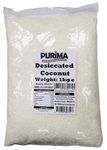 Desiccated Coconut 1kg Natural Shredded Raw Dried Flakes Desicated Dry Grated Flesh Untoasted Unsweetened Dessicated – for Baking Cooking Desserts Cakes – Non GMO & Vegan (Packaging May Vary) PURIMA