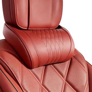 TEAL LAUREL Universal Memory Foam Car Headrest Neck Pillow, Red
