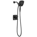 Delta Faucet Ashlyn 17 Series Dual-Function Shower Trim Kit with 2-Spray Touch-Clean In2ition 2-in-1 Hand Held Shower Head with Hose, Matte Black T17264-BL-I (Valve Not Included)