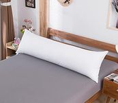 Body Pillows Insert–Breathable Large Bed Pillow for Adults–Ultra Soft Long Side Sleeper Pillow for Sleeping (White)