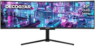 Deco Gear 49" QD-OLED 240Hz Curved Ultrawide Gaming Monitor - 5120×1440 DQHD, 32:9 Dual-QHD Display, 0.03 ms Response, HDR400 True Black, 90W USB-C, KVM, Adaptive Sync, RGB Lighting